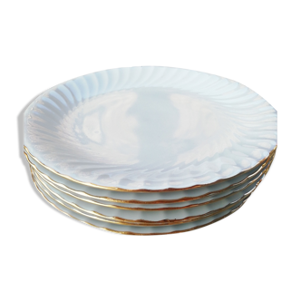 Lot of flat plates white porcelain