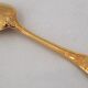 Christofle Marly gold, 10 mocha spoons, coffee, 10 cm + gold metal sugar tongs