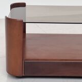 Italian wooden coffee table with drawers from the 80s