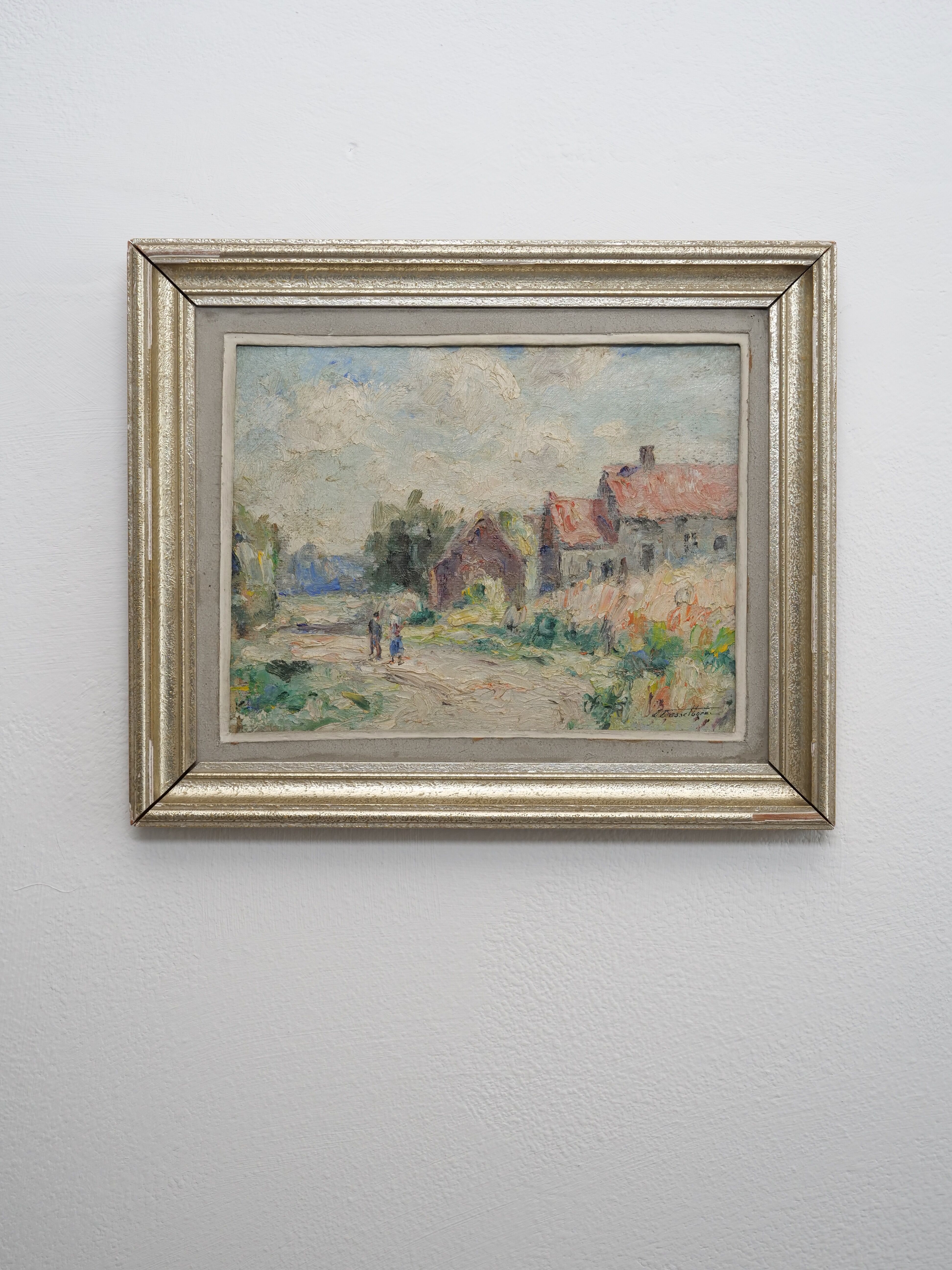 Oil on panel by Lucien Dasselborne