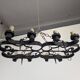 Renaissance style wrought iron chandelier