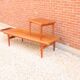Danish teak wooden coffee table with hidden compartments, by Johannes Andersen for Trioh