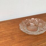 Vintage frosted glass bowl, 1970s.