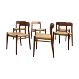 Danish dining chairs, model 75 by Niels O. Møller