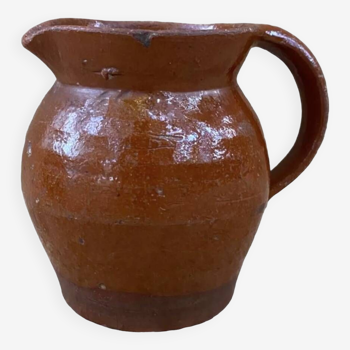 Glazed terracotta pitcher, early 20th century