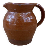 Glazed terracotta pitcher, early 20th century