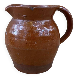 Glazed terracotta pitcher, early 20th century