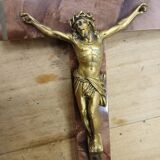 Crucifix ancien bois et métal