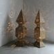 Large openwork metal floor lamps, Morocco, 1980s, set of 2
