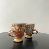 Set of 2 handmade earthen-glazed cups