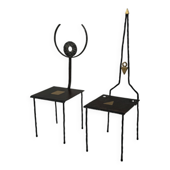 Pair of chairs by Jean-Jacques Argueyrolles