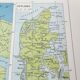 Vintage map Scandinavia Norway Sweden Finland 43x43cm from 1950