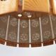 Pine Pendant Lamp with Rolled Wood Curl Rosettes – Sweden, 1970s