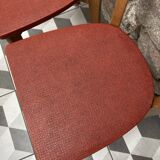 Pair of red bistro chairs