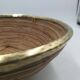 Rattan and brass basket