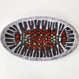 Oblong ceramic cut by perignem circa 1960