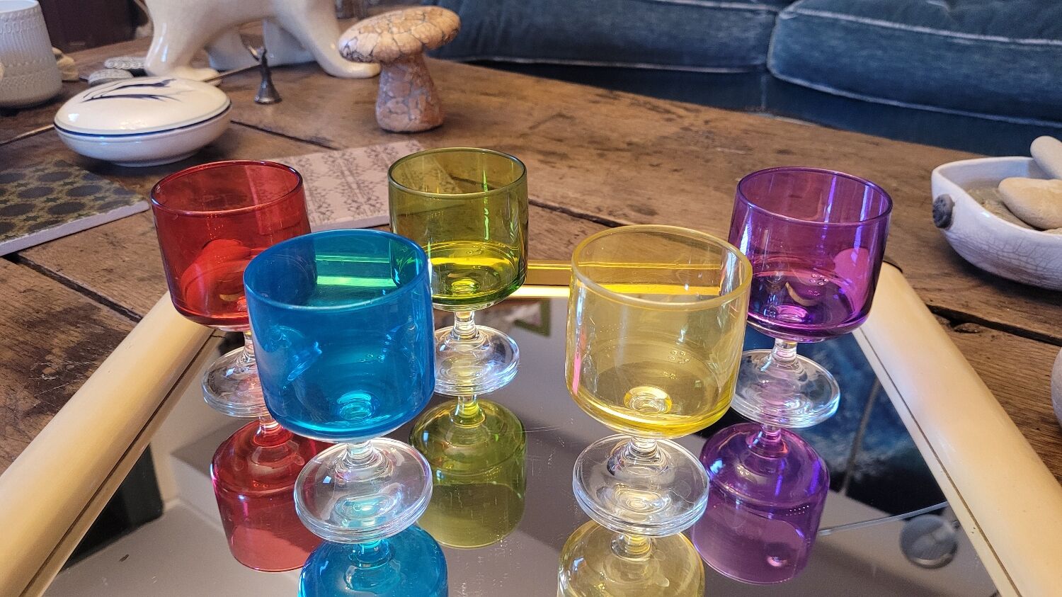 Verres à pied 70's