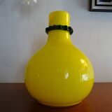 Vase ball glass murano lemon yellow