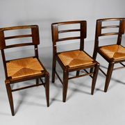 Suite de 3 chaises de Pierre Cruège datant des années 1950.