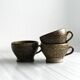 Set of 3 rustic handmade ceramic mugs
