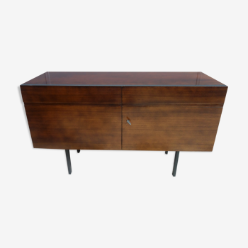 Buffet en bois brun des années 1960