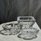 Classic geometric style glass ashtray