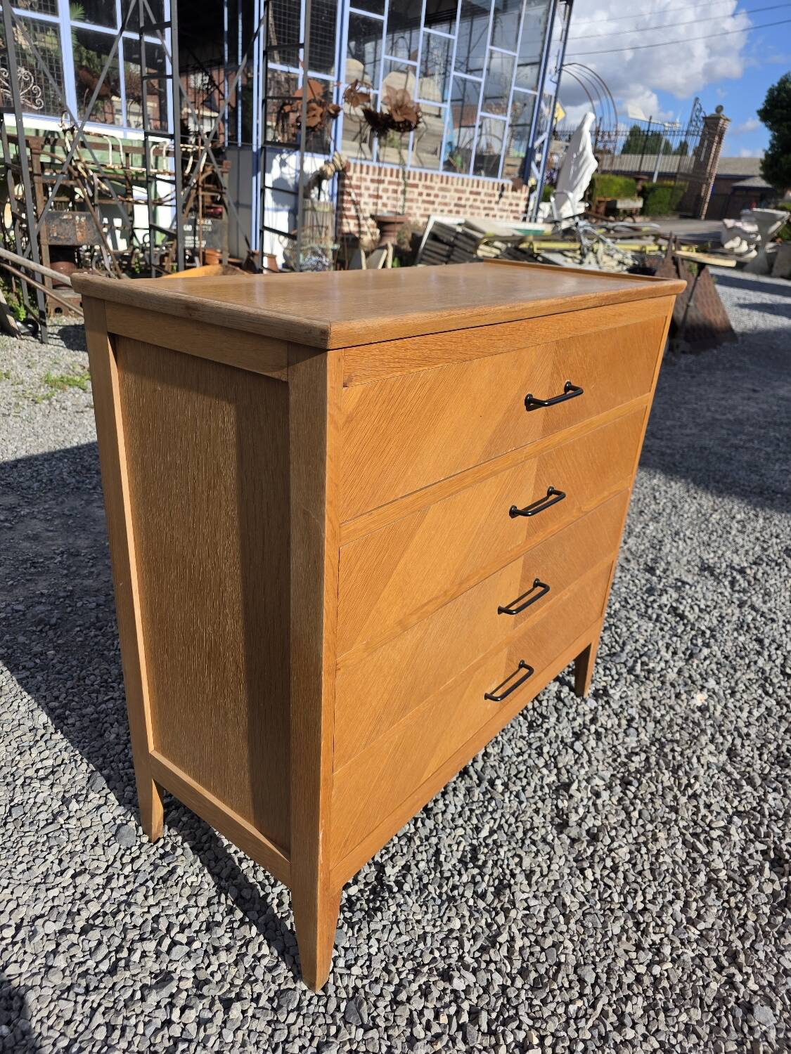 Vintage oak chest of drawers from the 60s