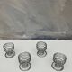 4 vintage stainless steel spiral egg cups from 1970