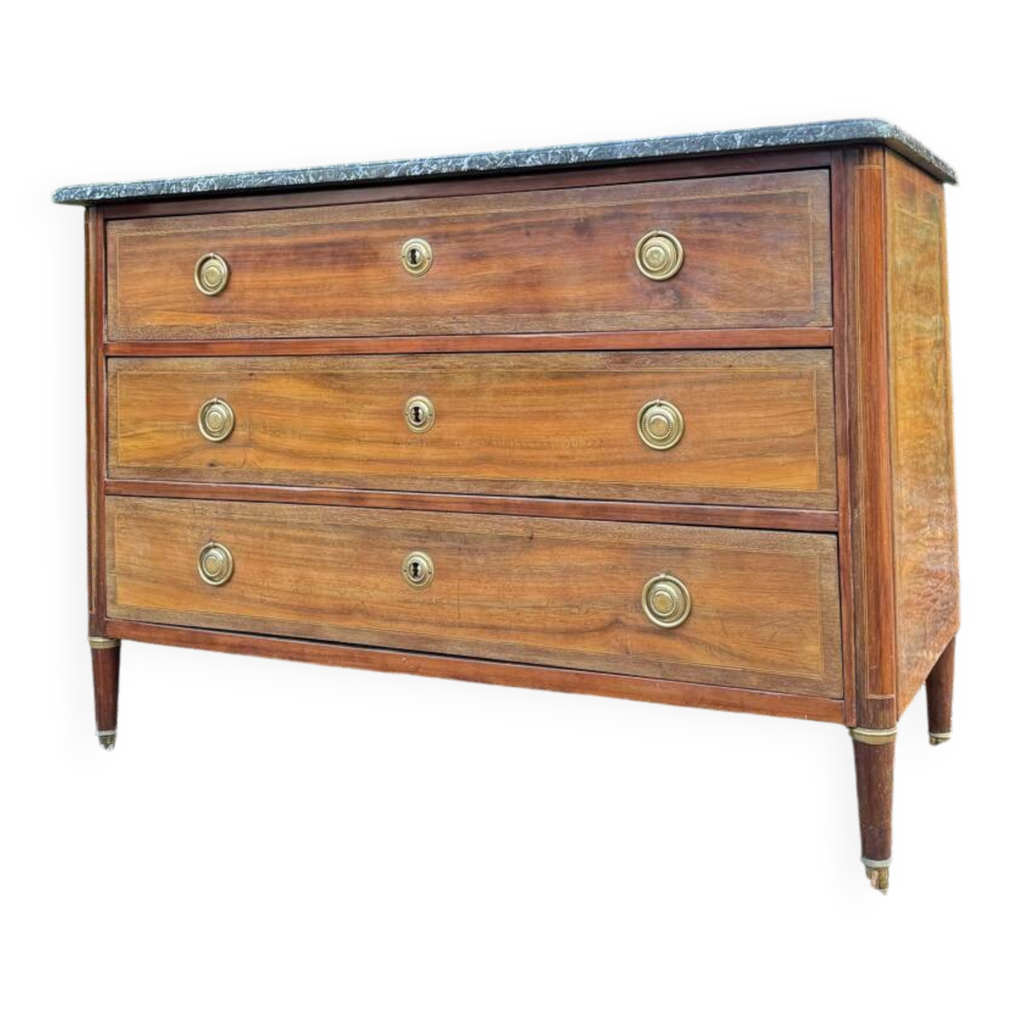 Commode En Marqueterie D’époque Louis XVI XVIII Eme Siècle