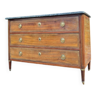 Commode In Marquetry Louis XVI XVIII Eme Century