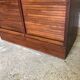 Furniture filing cabinet with double curtains in mahogany and tinted beech