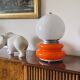 Space Age Orange Murano glass table lamp, AV Mazzega, 1970s