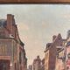 Oil on canvas 20th century street scene by Jacques Louis Barcat