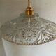 Vintage chiseled glass pendant light