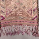 Vintage turkish  tribal runner 390x83 cm veg dye wool rug tribal, handmade