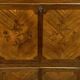 Marquetry drop-leaf secretary in Louis XV style circa 1900.
