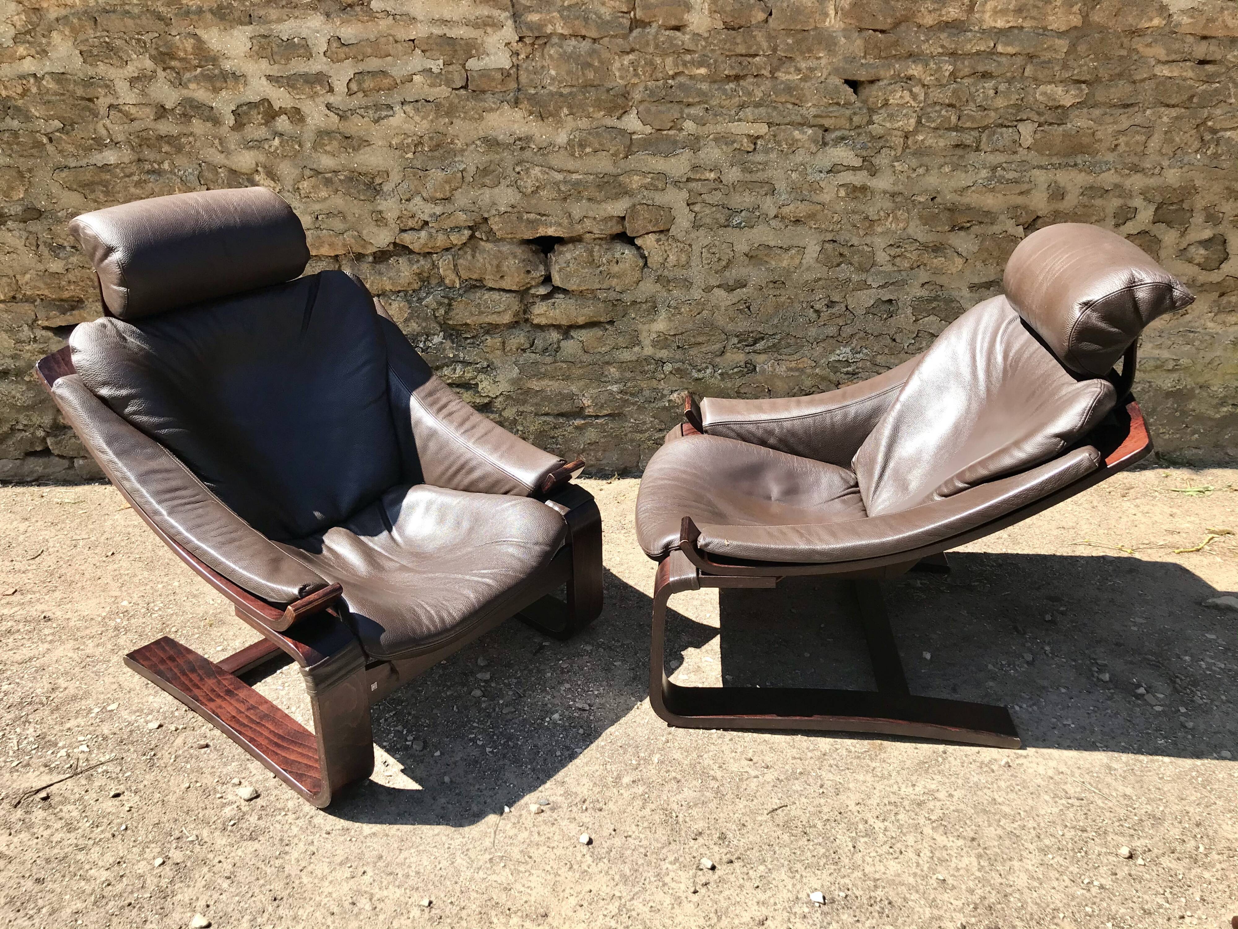 Pair of Ake Fribyter armchairs for Nelo 70s