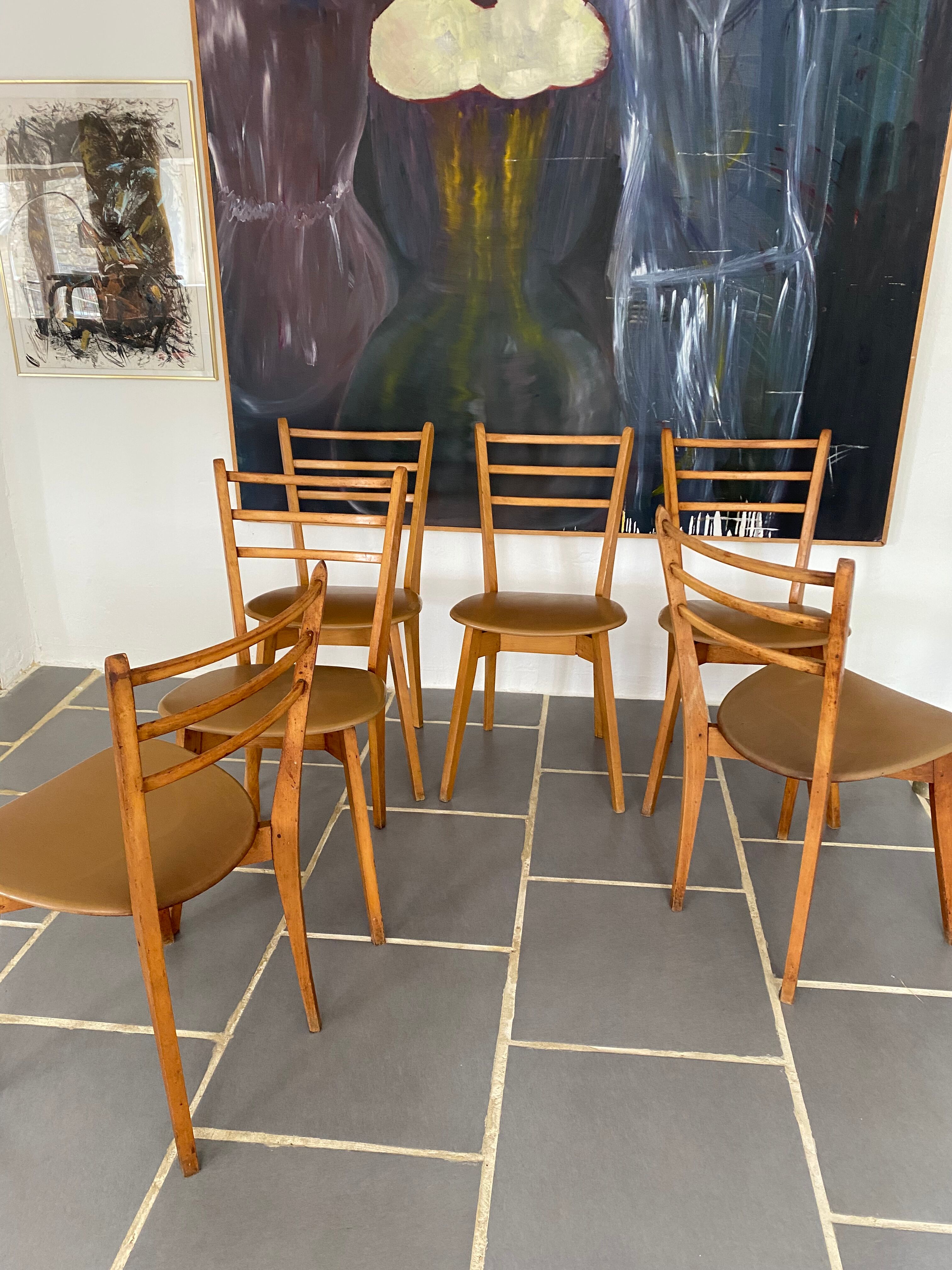 6 scandinavian chairs