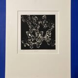 Mario avati (1921-2009), butterflies, black manner, 1970