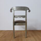 Vintage silver metal chair