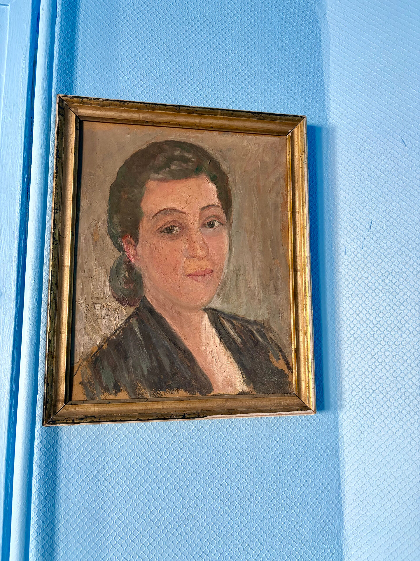 Oil on cardboard Portrait of Suzanne 1935
