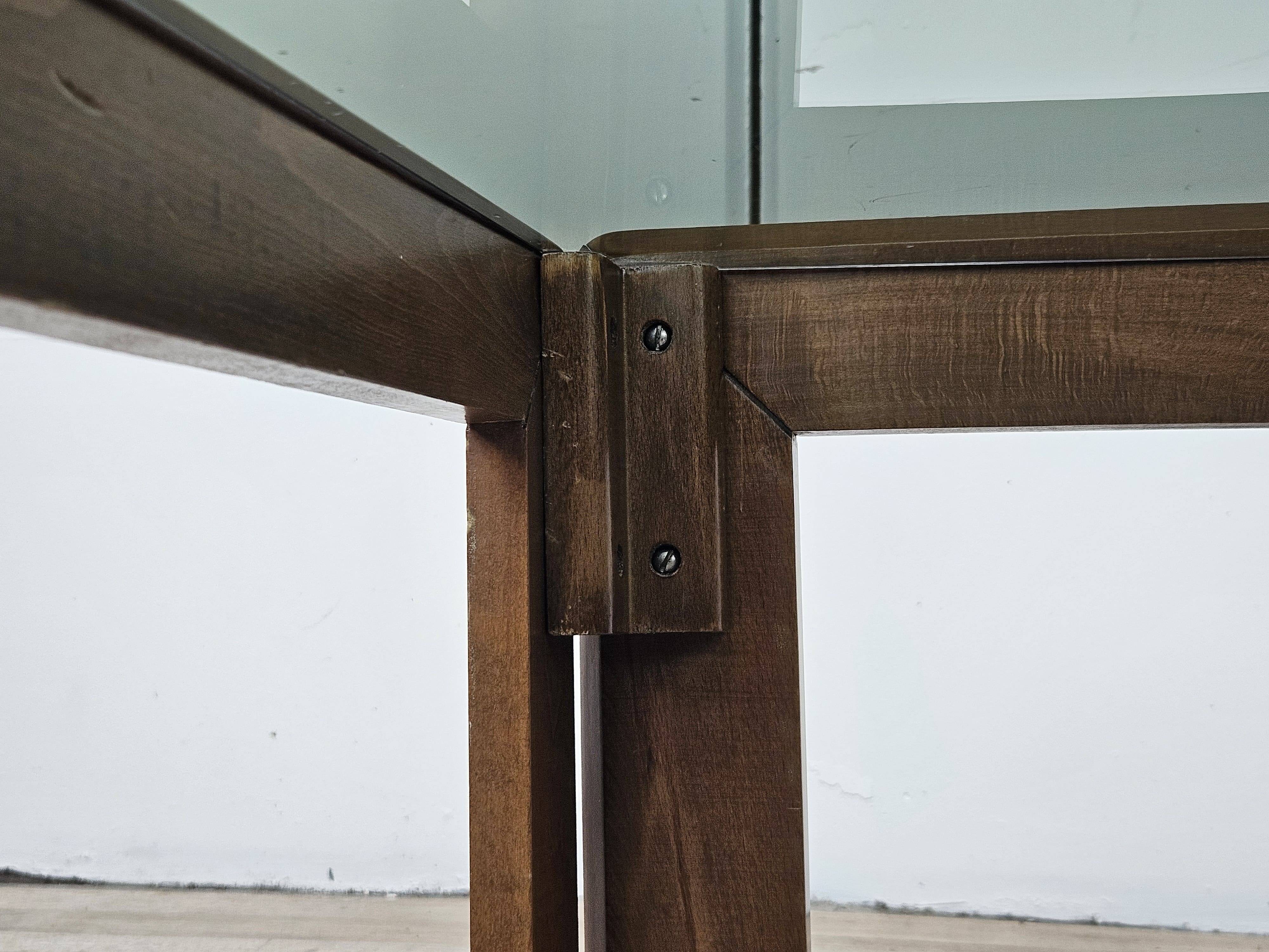 1960s coffee table by Afra and Tobia Scarpa for Cassina with smoked glass