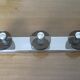 Fontana Arte chrome metal and smoked glass coat rack 70