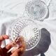 Duo dessous de bouteille en verre ciselé