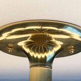 German brass ceiling lamp in mid-century modern space style by Kaiser Leuchten, 1960s.