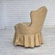 1960s, Danish cocktail lounge chair, jacquard fabric, beech wood.