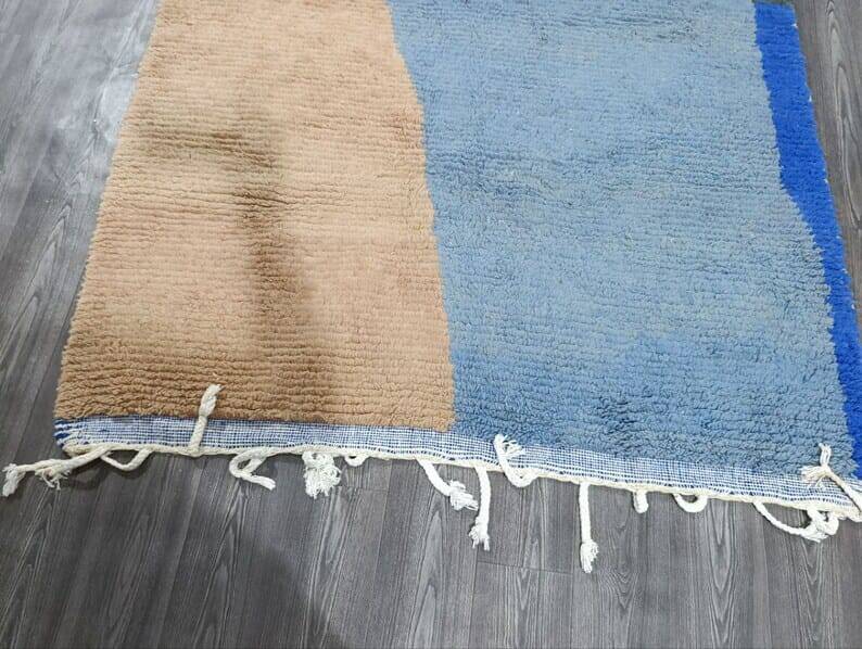 Handmade pure natural wool rug, size 160 x 240 cm