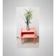 Antique bedside table with compass feet