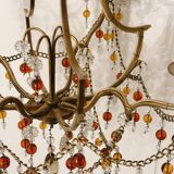 Glass bead chandelier