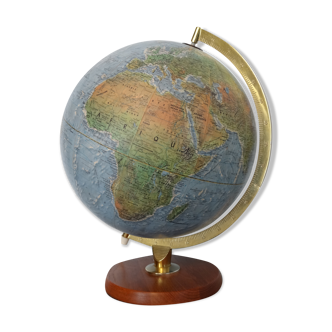 Globe terrestre années 50/60 pied en bois